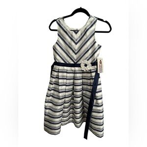 Jona Michelle Navy and White Striped Dress